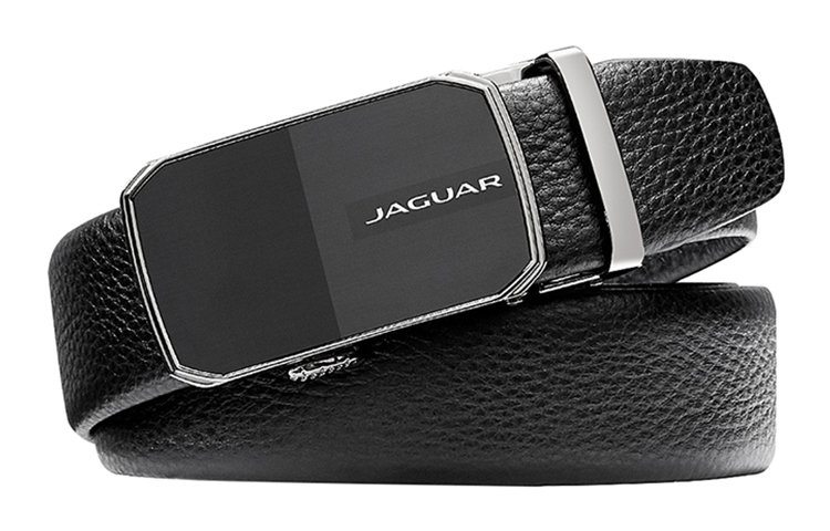 

JAGUAR Кожаный мужской ремень черный, Black