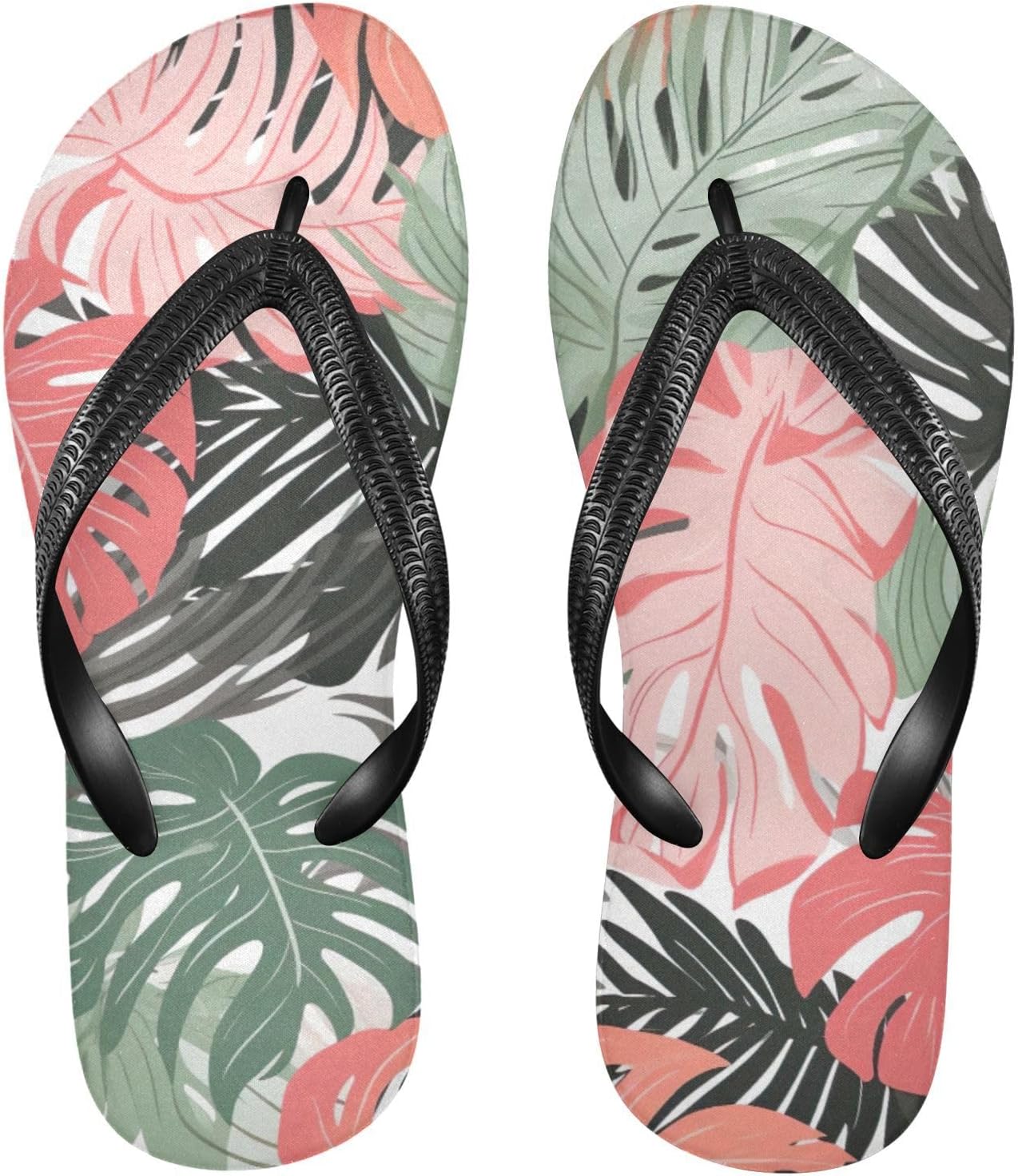 

Женские и мужские летние пляжные шлепанцы Palm Leaf с тропическим дизайном, для душа Kfbe