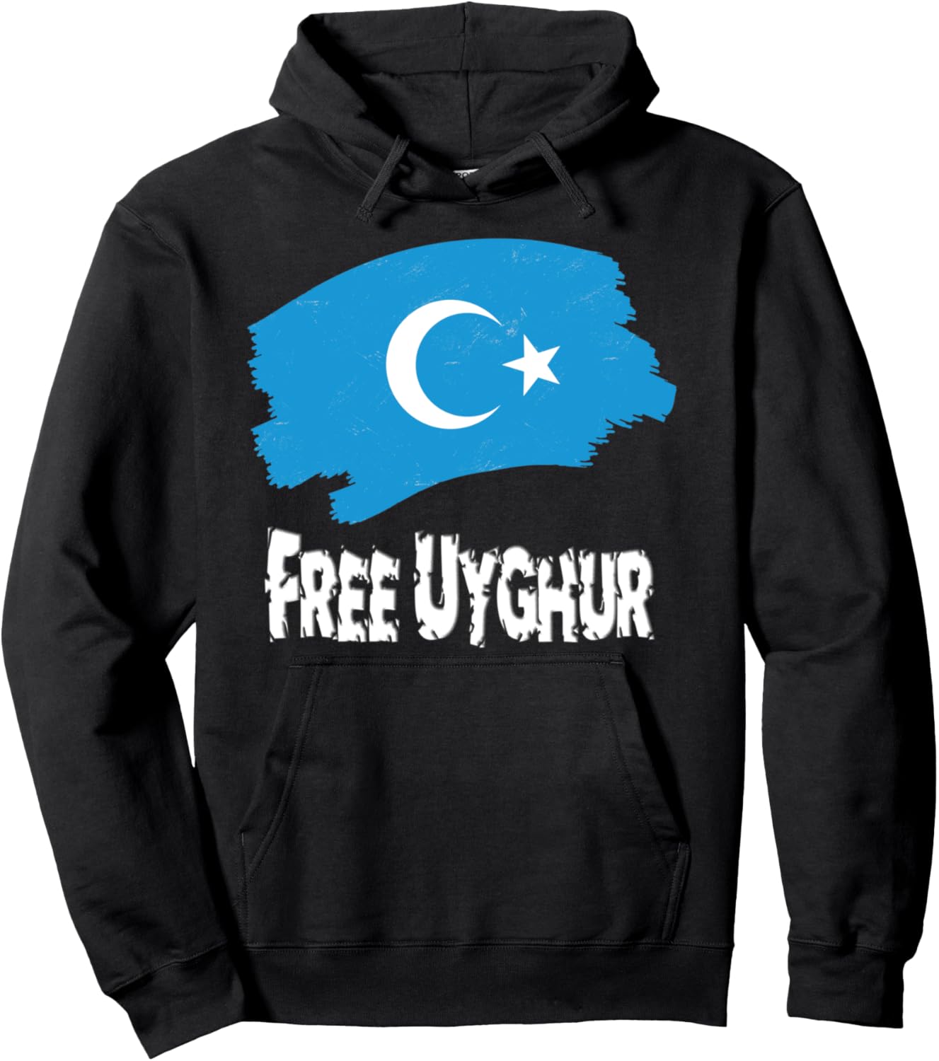 

Толстовка с флагом Wiggle Save Uyghur - Save Uyghurs Tees, черный