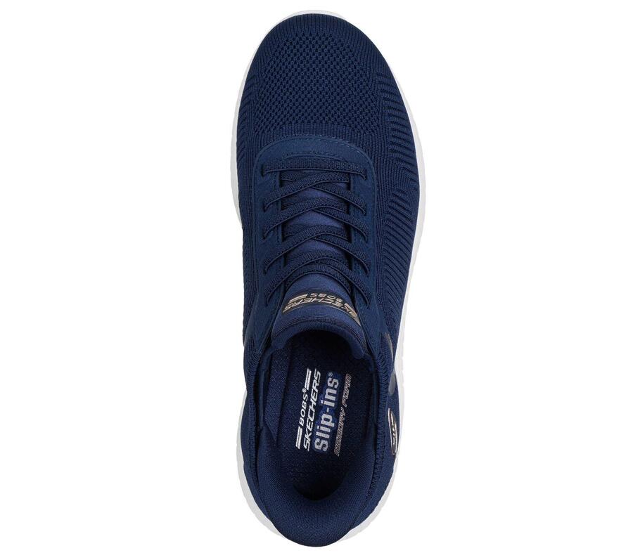 SKECHERS Женские кроссовки BOBS SQUAD CHAOS CURRENT MUSE Slip-On, темно-синие — фото 2