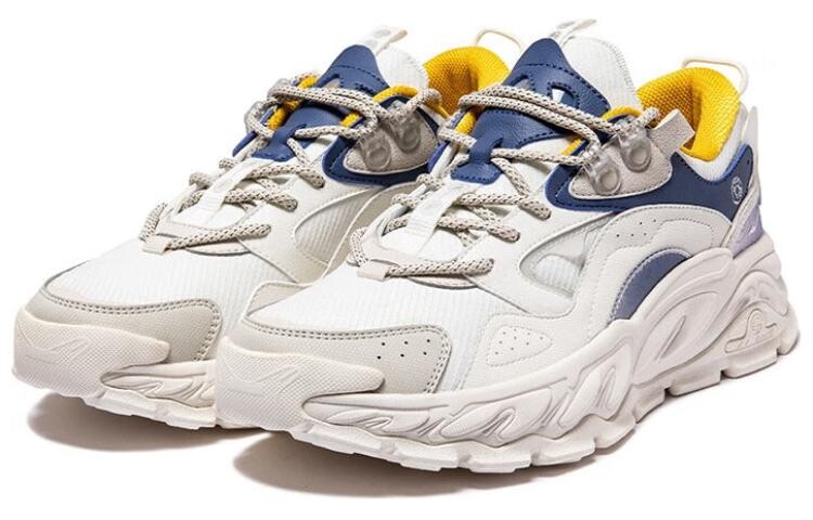 Kunlun Five Elements Lifestyle Shoes Men Low-Top, мужские кроссовки, Белый/Синий/Желтый Erke — фото 3