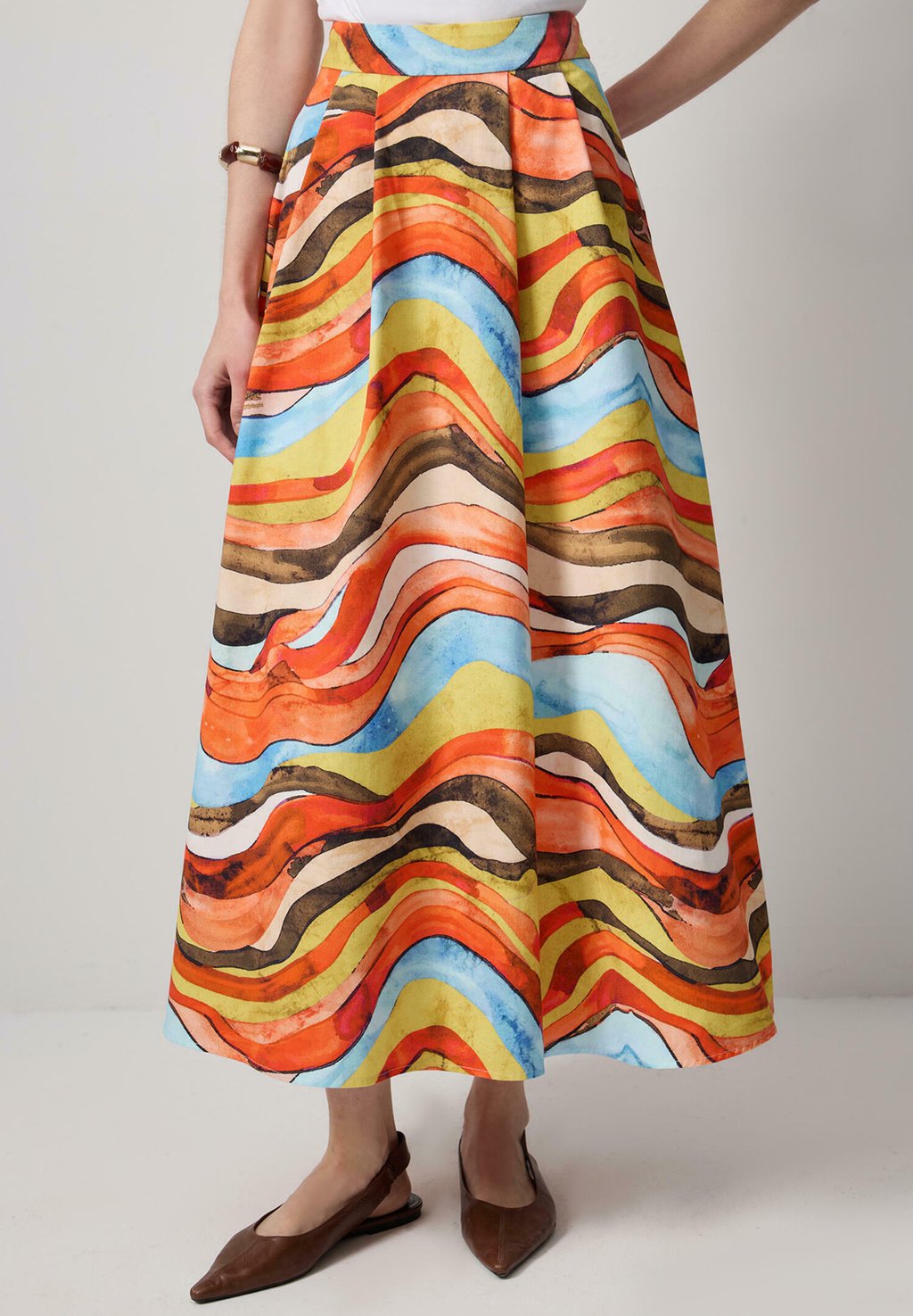 

Юбка А-силуэта ABSTRACT PATTERNED - Pleated skirt Touché Privé, мультиколор