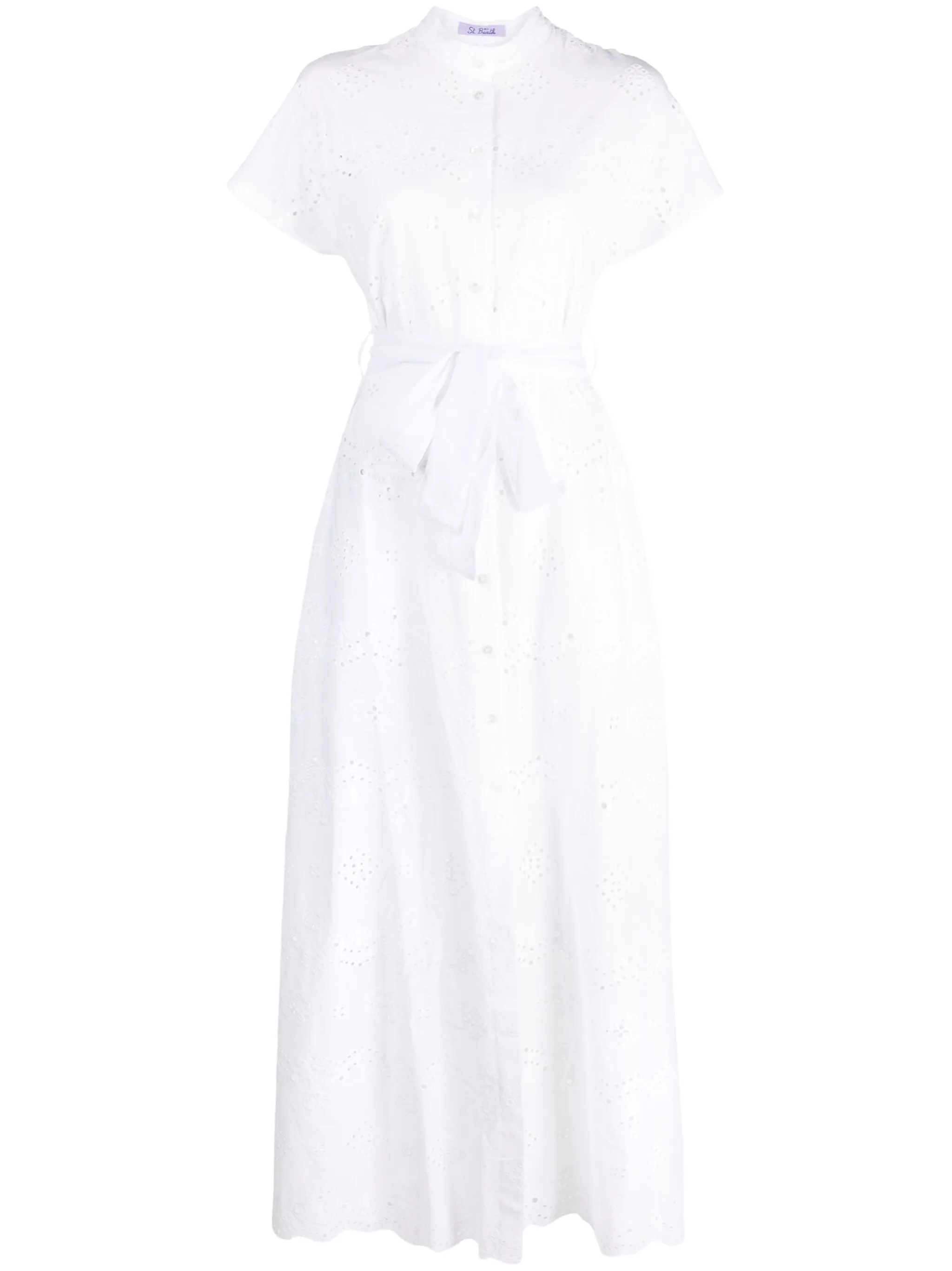 

Платье макси Keira с английской вышивкой Mc2 Saint Barth, белый