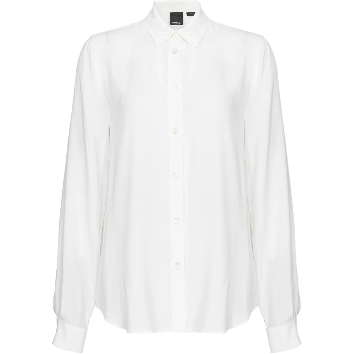 

Рубашка с застежкой на пуговицах и асимметричным подолом PINKO, белый