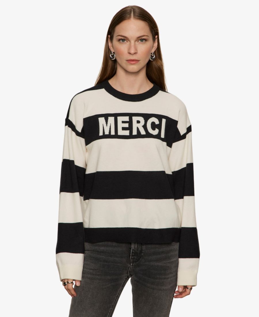 

Женский свитер с длинными рукавами 24/7 Popover Sanctuary, Black/Chalk Stripe