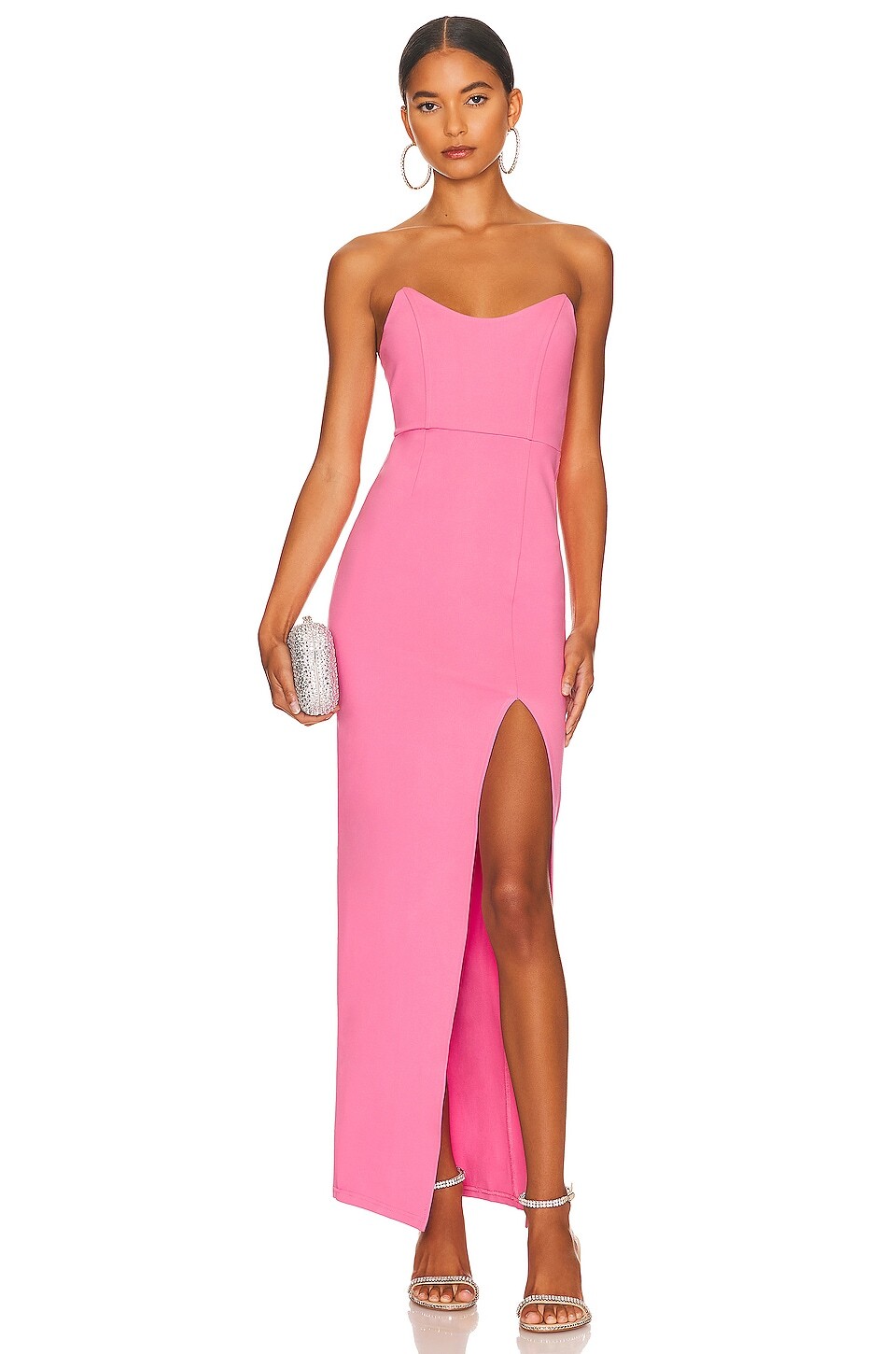 

Платье макси superdown Ryleigh Strapless, розовый