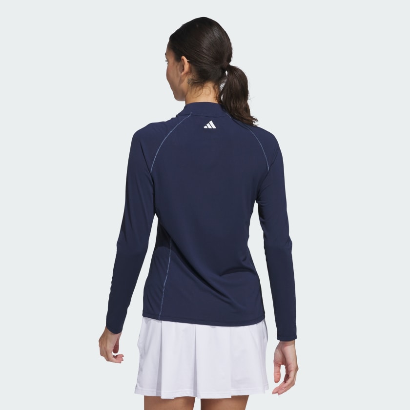 Женская рубашка-поло adidas Ultimate365 Solid с застежкой-молнией на четверть дюйма Adidas, Collegiate Navy — фото 2
