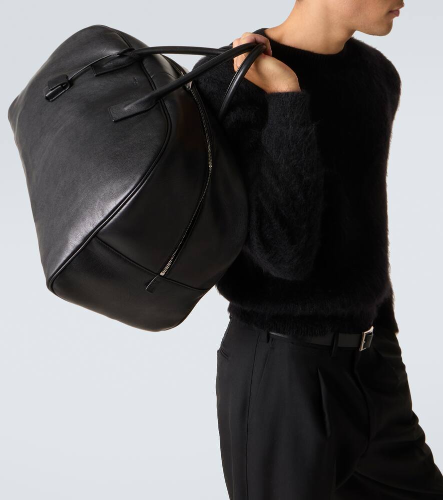 Гигантская кожаная дорожная сумка Saint Laurent, Black — фото 3