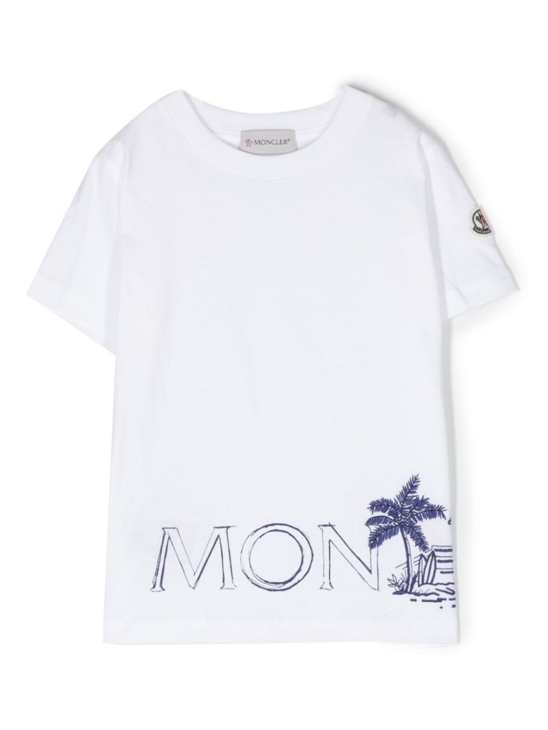 

Moncler Enfant футболка с логотипом, белый