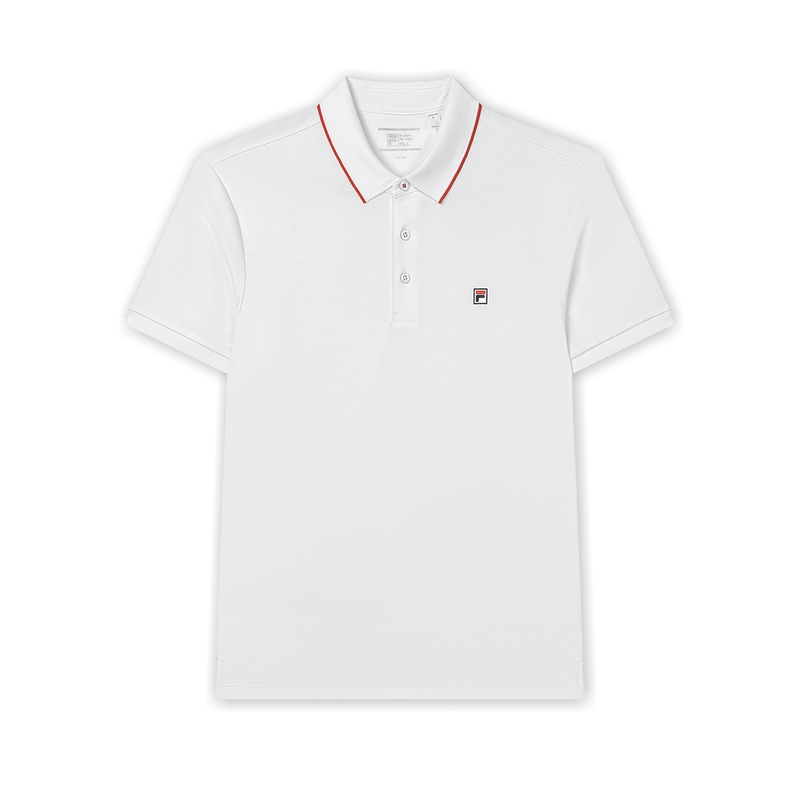 

FILA Классическая белая поло для мужчин Standard White, Белый, FILA Классическая белая поло для мужчин Standard White