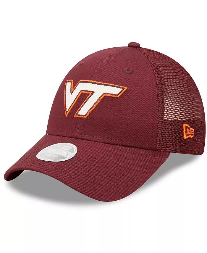 

Женская кепка-кнопка Maroon Virginia Tech Hokies 9FORTY Logo Spark Trucker Snapback New Era