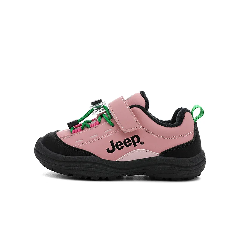 Детские кроссовки low top для бега Jeep, Lotus Pink/Obsidian Black[Fleece-Lined-Upgraded]