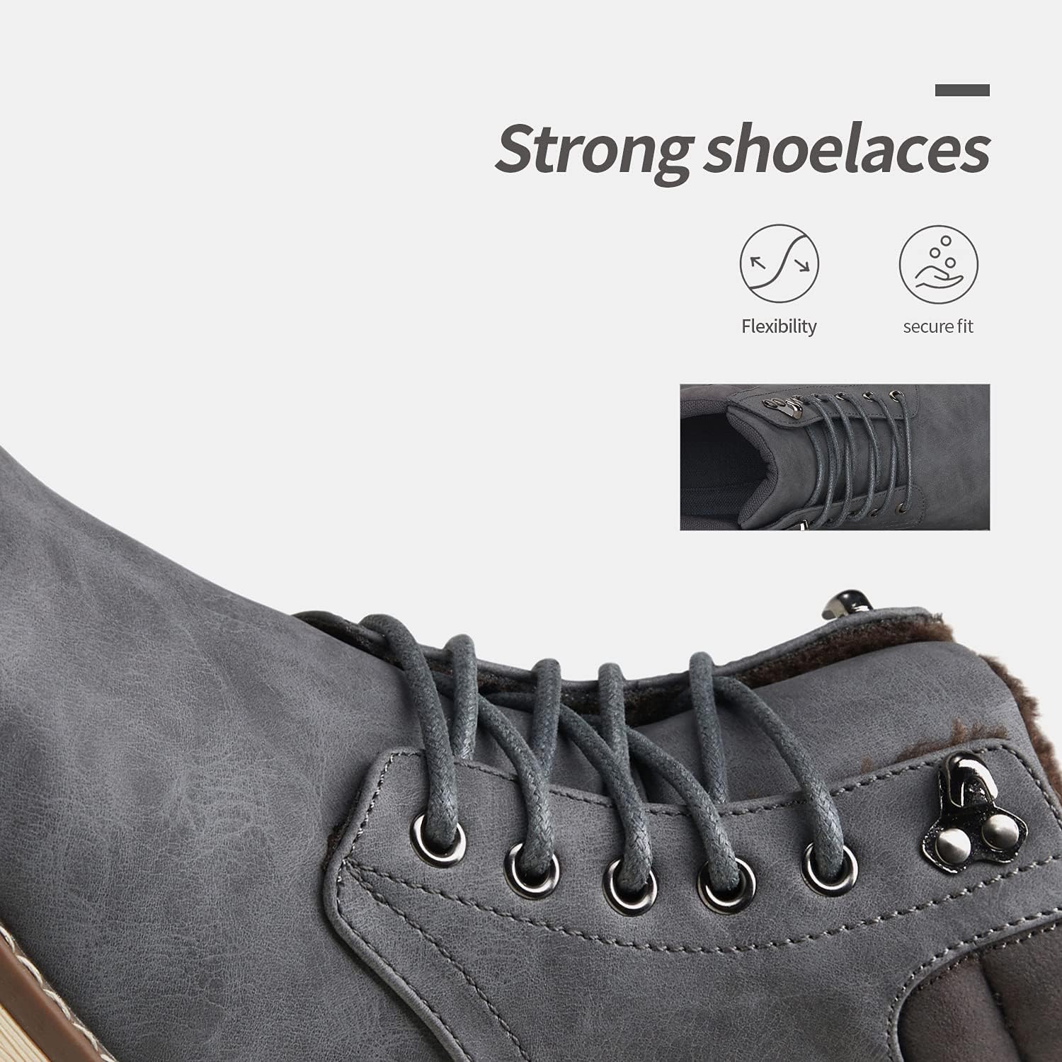 Мужские походные ботинки Vostey Водонепроницаемые повседневные ботинки Чукка для мужчин, серый — фото 3