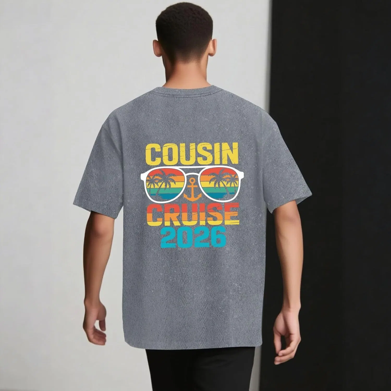 Футболка Cousin Cruise 2026 с принтом Generic, светло-серый — фото 2