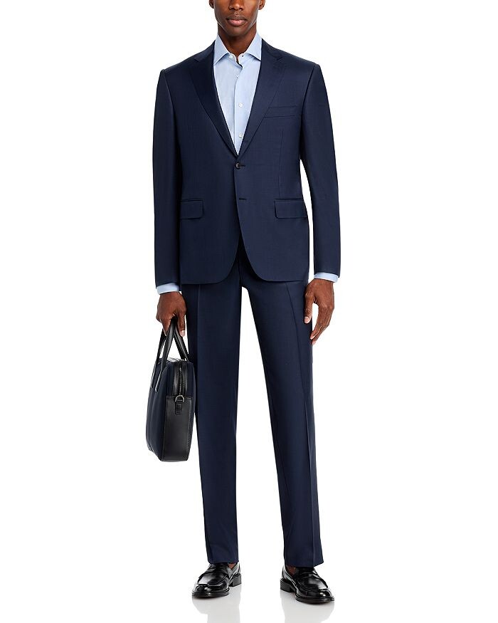 

Костюм классического кроя Canali Siena Sharkskin, синий