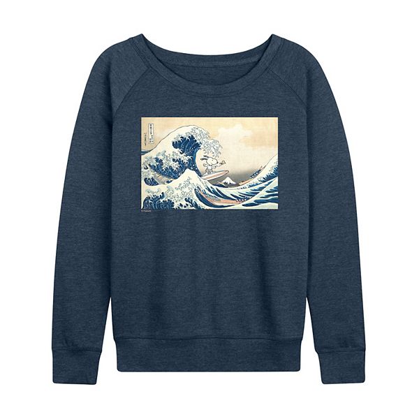 

Футболка с длинным рукавом Women's peanuts the great wave off kanagawa french terry Licensed Character, Heather Indigo, Фиолетовый, Футболка с длинным рукавом Women's peanuts the great wave off kanagawa french terry Licensed Character, Heather Indigo