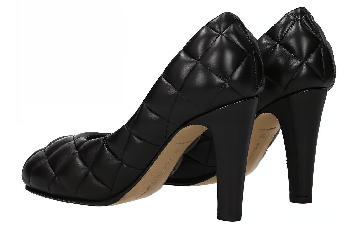 Туфли на высоком каблуке женские черные Bottega Veneta — фото 3