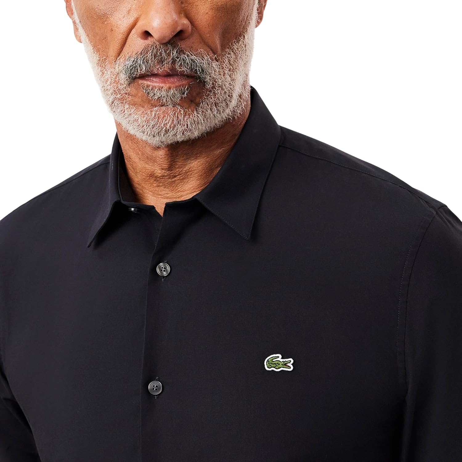 Мужская рубашка Laceston Slim Fit из стрейч-хлопкового поплина Lacoste, Abysm — фото 2