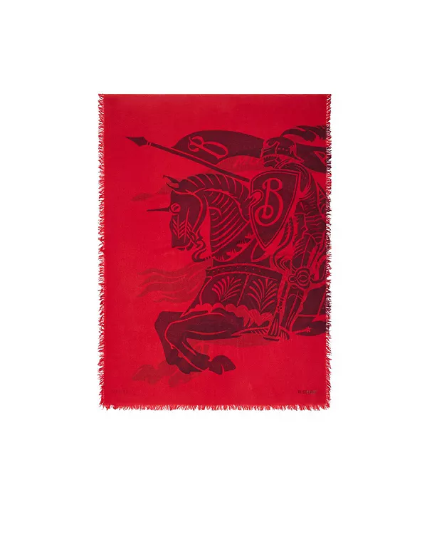 

Широкий шерстяной шарф EKD Burberry, красный