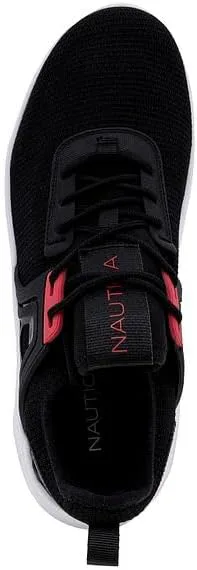 Мужские кроссовки Nautica для бега, спортивные, модные, с шнуровкой, мягкие для тренировок, тенниса - с амортизацией, дышащие, легкие и удобные, черный/красный — фото 3