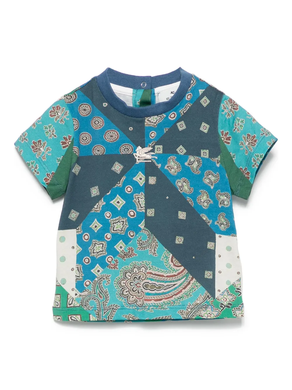

Футболка с принтом пейсли ETRO KIDS, синий