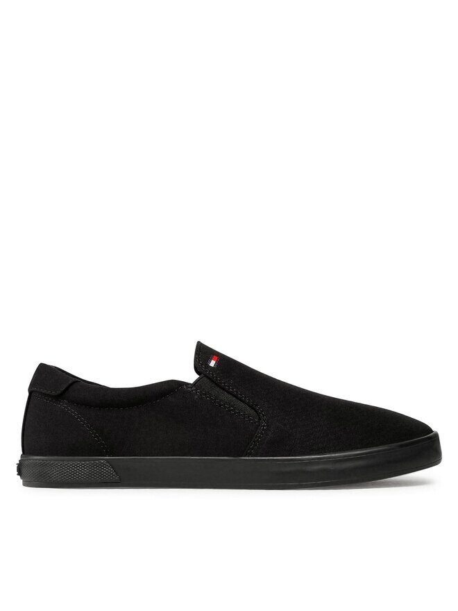 

Тканевые кроссовки Iconic Slip On Tommy Hilfiger, черный