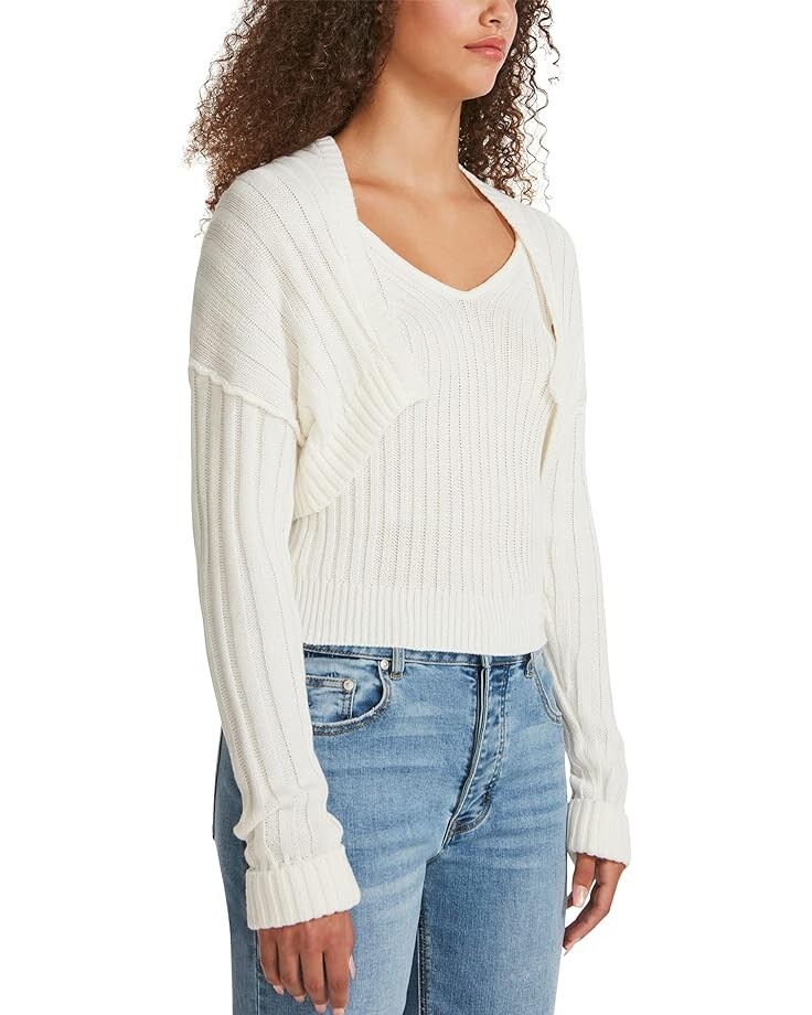 

Свитер Madden Girl Rib Sweater Shrug with Tank Set, слоновая кость