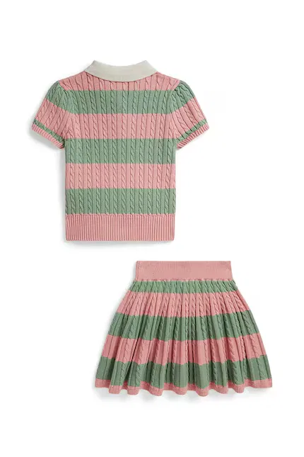 Платье мини трикотажное Polo Ralph Lauren, розовый — фото 2