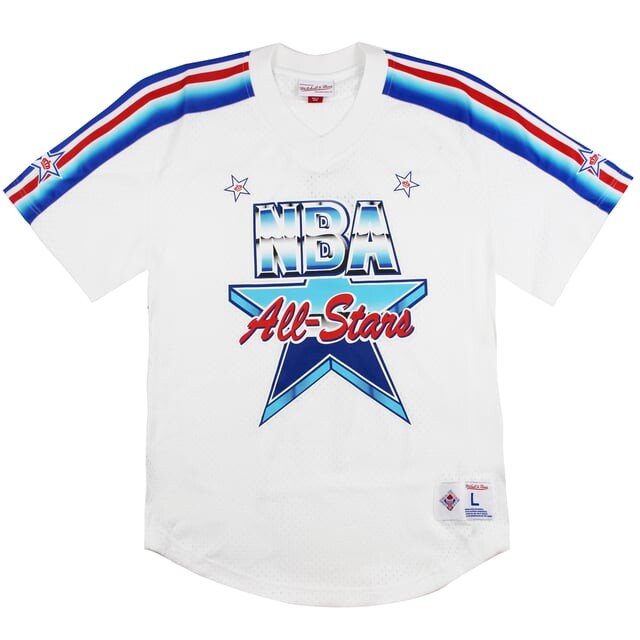 

Мужская футболка Mitchell & ness nba с сеткой All Star Mitchell And Ness, белый