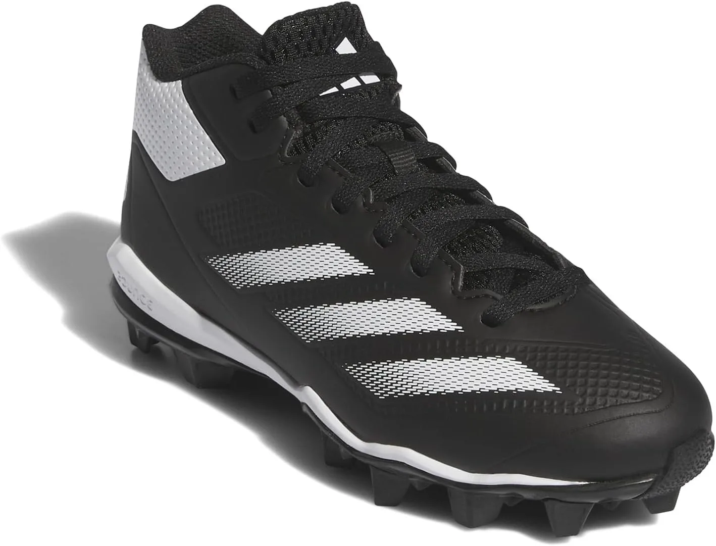 Бейсбольные кроссовки Adidas Adizero Impact для мальчиков (малыши/маленькие дети/старшие дети), черно-белый — фото 3