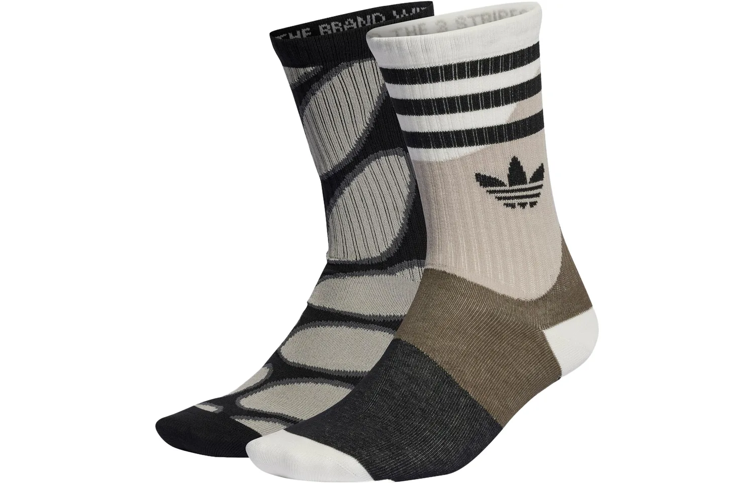 Носки MARIMEKKO CREW, 2 пары Adidas Originals, 2 упаковки (черный + белый)