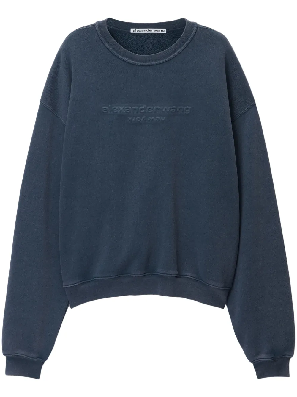 

Толстовка с тисненым логотипом Alexander Wang, синий