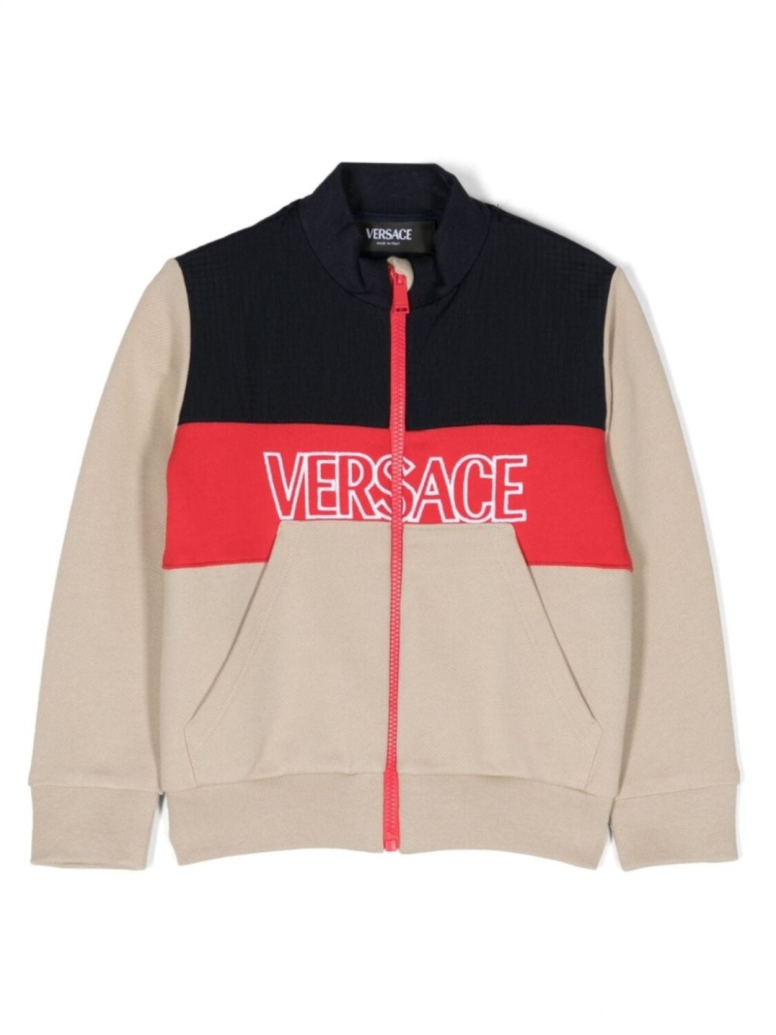 

Versace Kids куртка в стиле колор-блок, коричневый