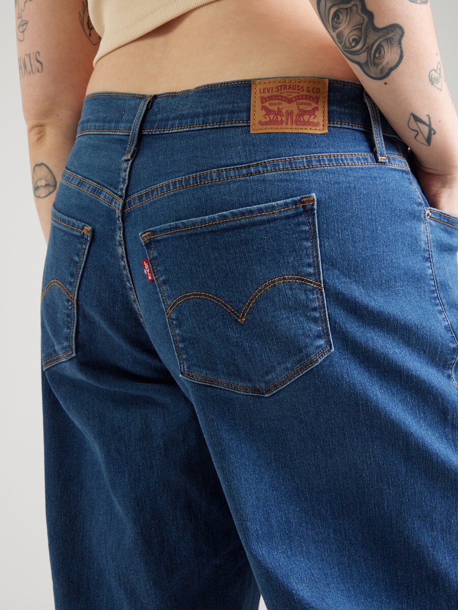 Джинсы с широкими штанинами Levi's Plus 318 Shaping Wide Leg Jeans, темно-синий — фото 2