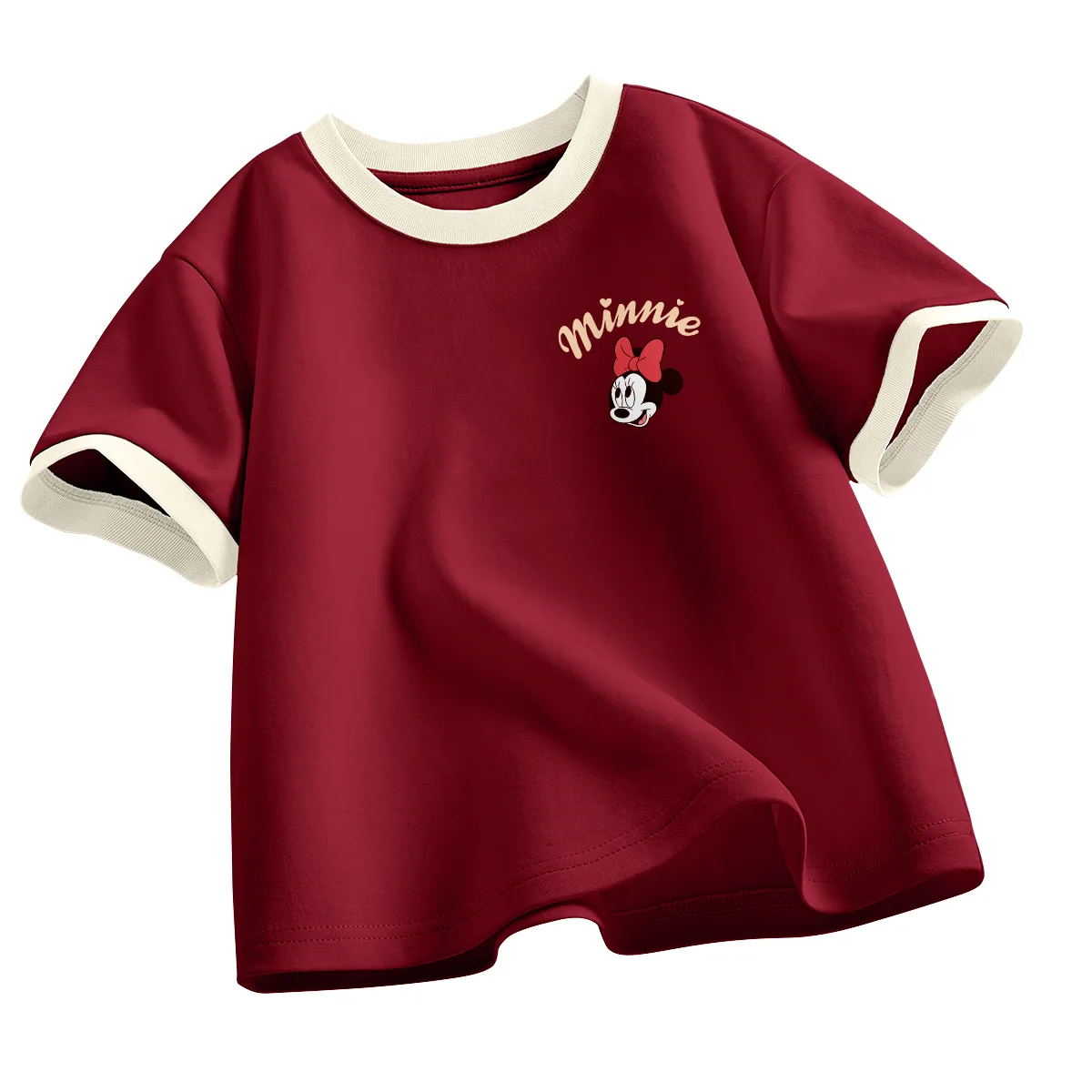 Футболка для детей Crew Neck Moderate Disney, di oil paintings flower garnet красный — фото 3