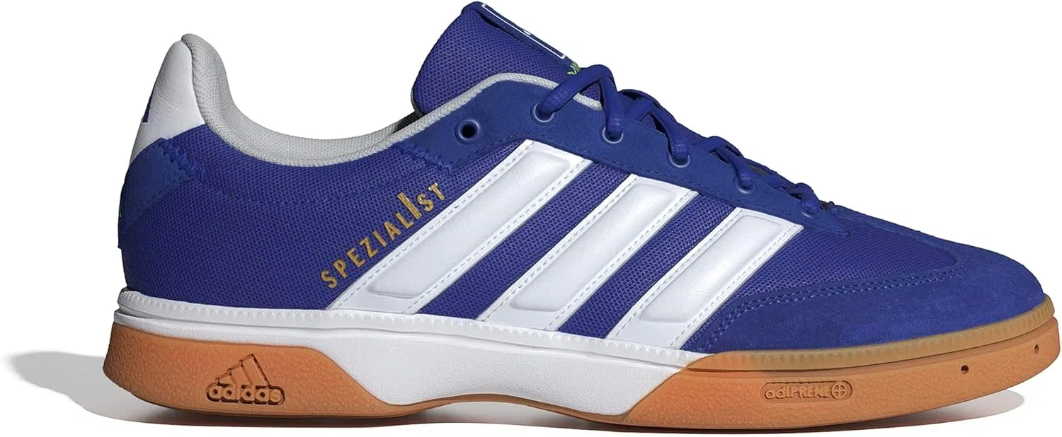 Мужские кроссовки Adidas Specialist для игры в помещении, Lucid Blue Ftwr White Lucid Lemon — фото 2