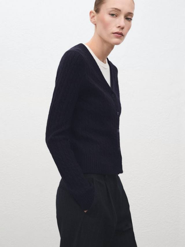 

Морской кардиган с V-образным вырезом Mango, Navy