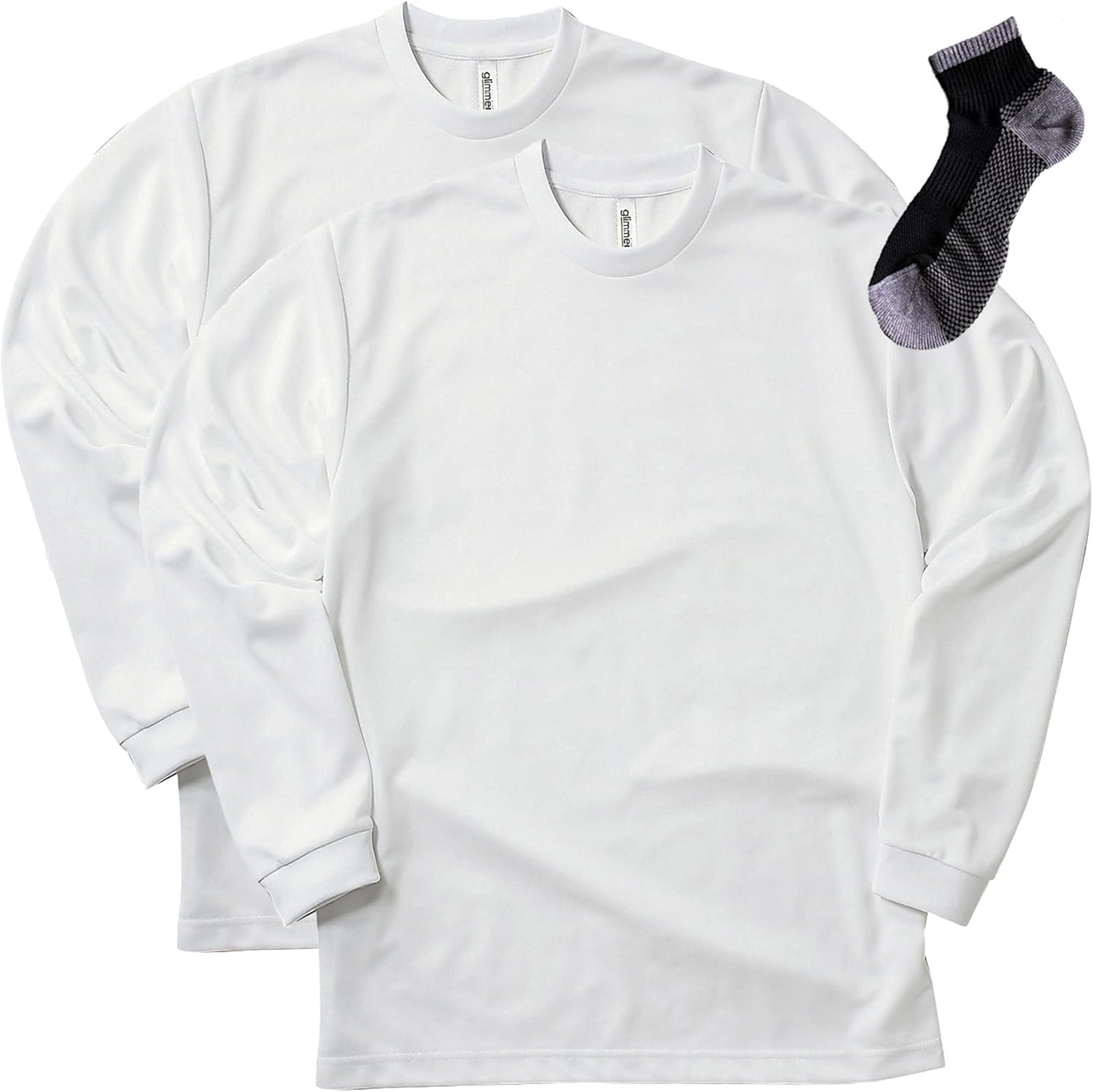 

Футболка с длинными рукавами и круглым вырезом Glimmer 00304-ALT, сухая, 113 г (4,4 унции), белый