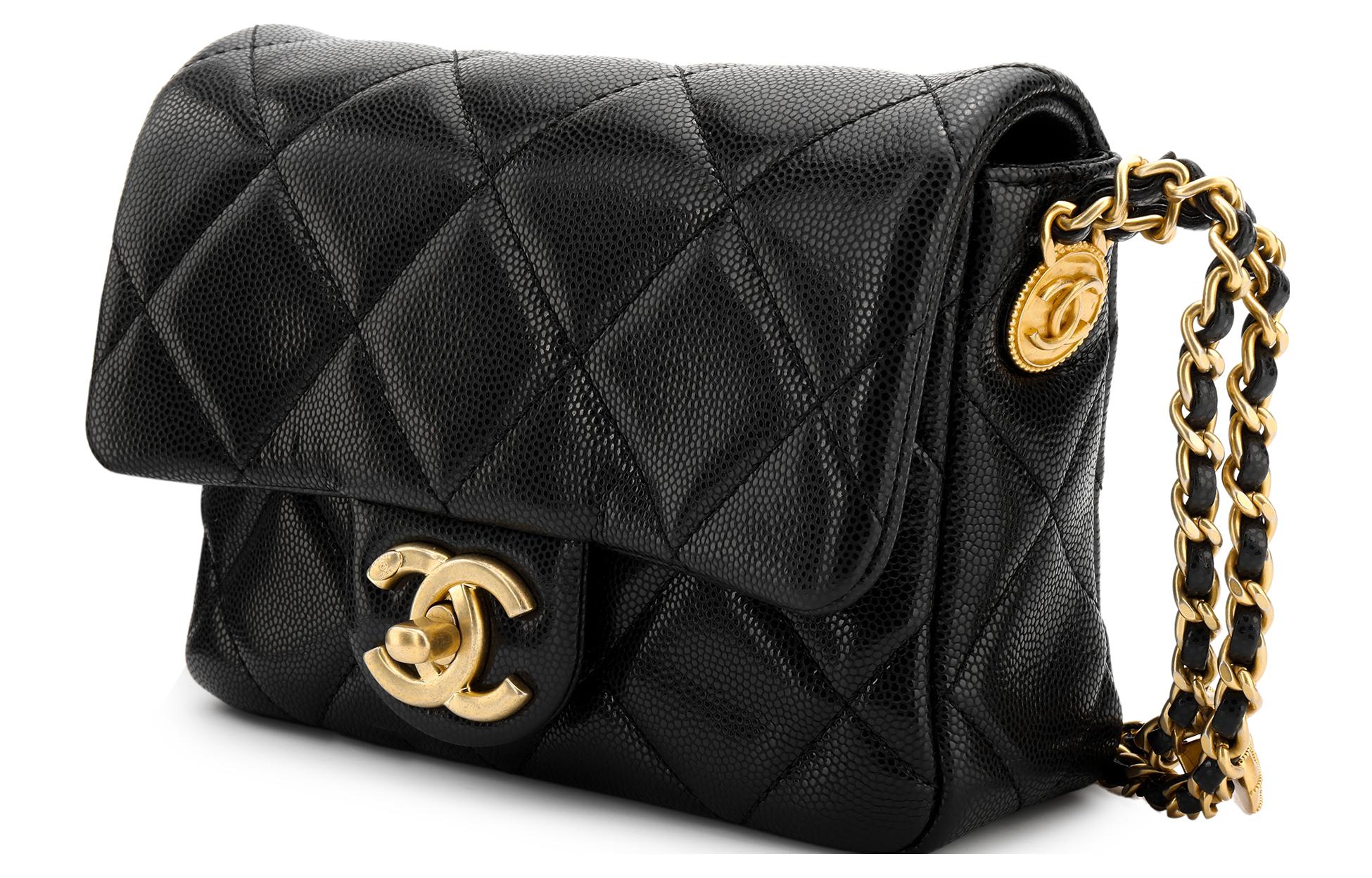 CHANEL Текстурированная кожаная сумка через плечо — фото 3