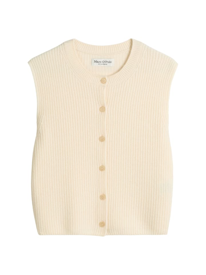 

Marc O'Polo Вязаный облегающий жилет без рукавов, цвет «сырой крем»