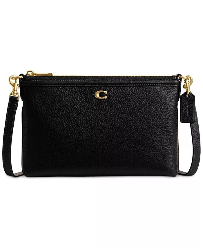 

Маленькая сумка через плечо Legacy с верхом на молнии из изысканной галечной кожи Coach, коричневый