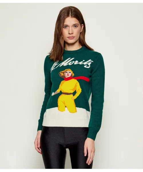 

Новый свитер Queen C Slim fit St.Barth, зеленый