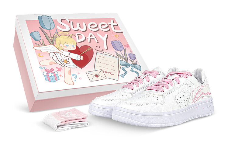 

Кроссовки для скейтбординга Street Player женские низкие белые/розовые Lining, Розовый, Кроссовки для скейтбординга Street Player женские низкие белые/розовые Lining