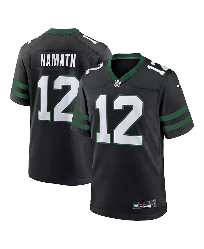 

Мужская игровая футболка New York Jets Joe Namath Legacy Nike, черный