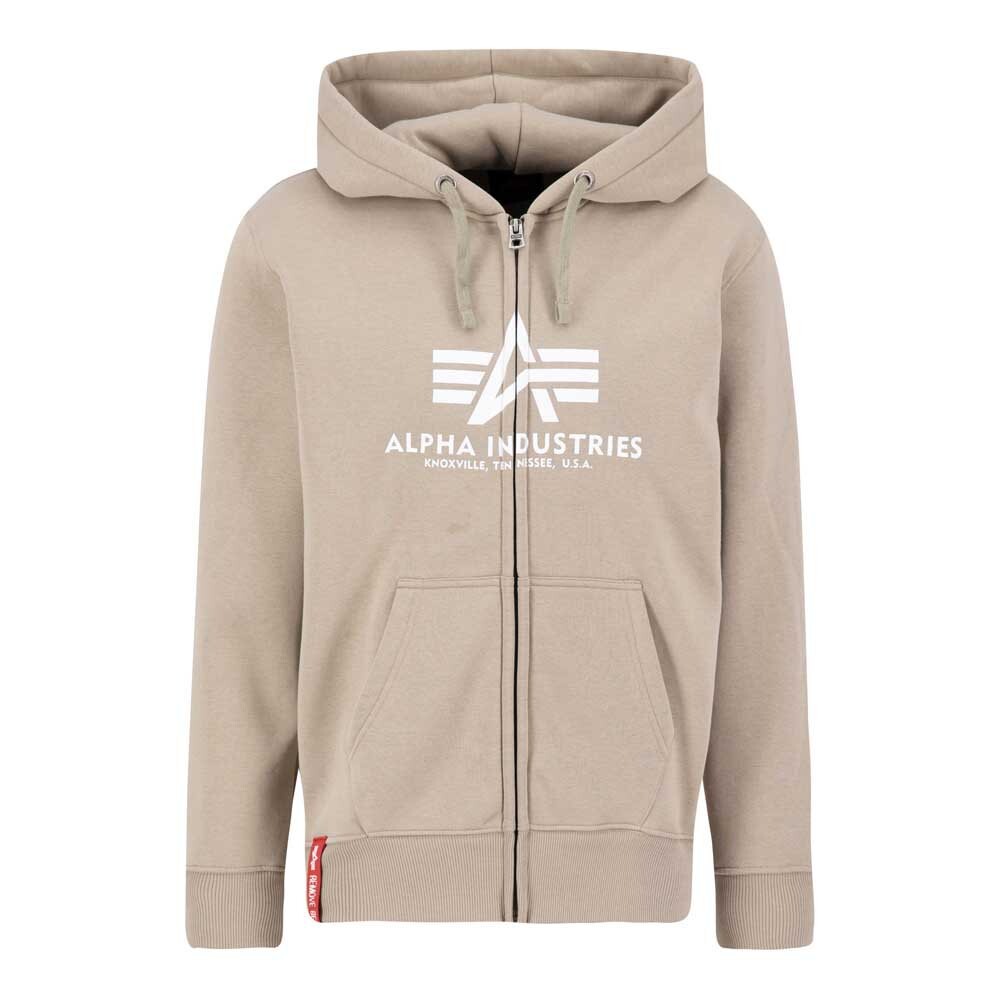 

Толстовка Alpha Industries Basic Full Zip, бежевый