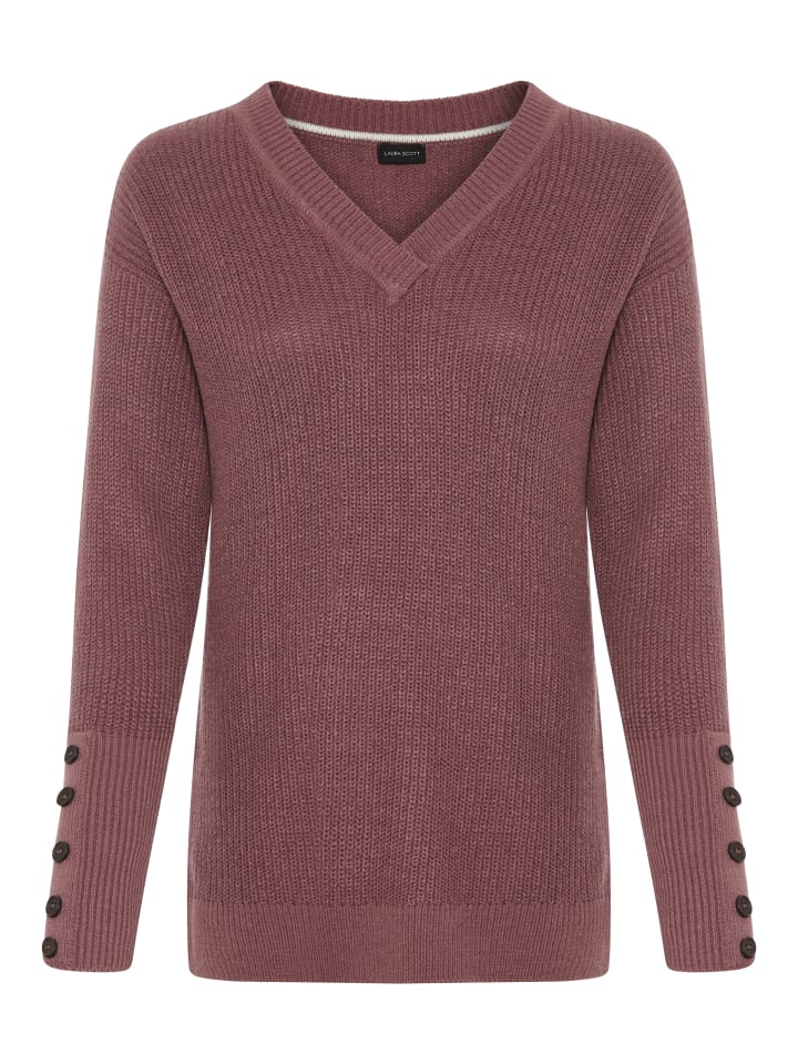 

Свитер с V-образным вырезом цвета пыльной розы Laura Scott
