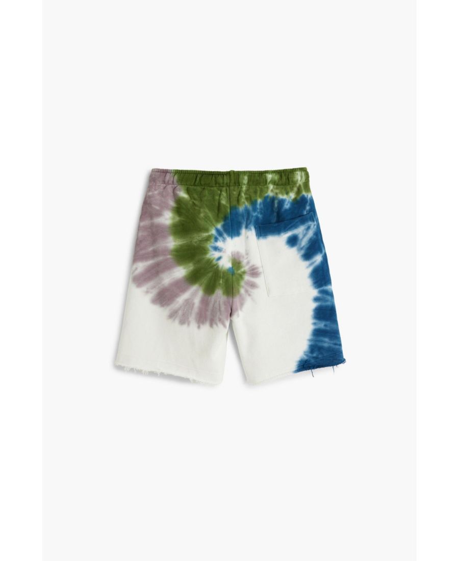 Детские хлопковые шорты с эффектом тай-дай Desigual, Multi — фото 2