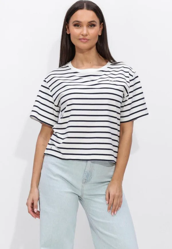 

Футболка saartje в полоску Nukus, Offwhite Navy, Белый, Футболка saartje в полоску Nukus, Offwhite Navy