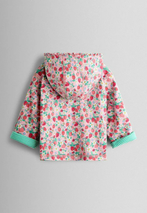 Обычная, красивая двусторонняя легкая куртка с аппликацией. Jojo Maman Bébé, Pink Strawberry Ladybird — фото 3