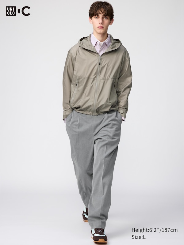 

Широкие зауженные брюки со складками Uniqlo, 05 grey